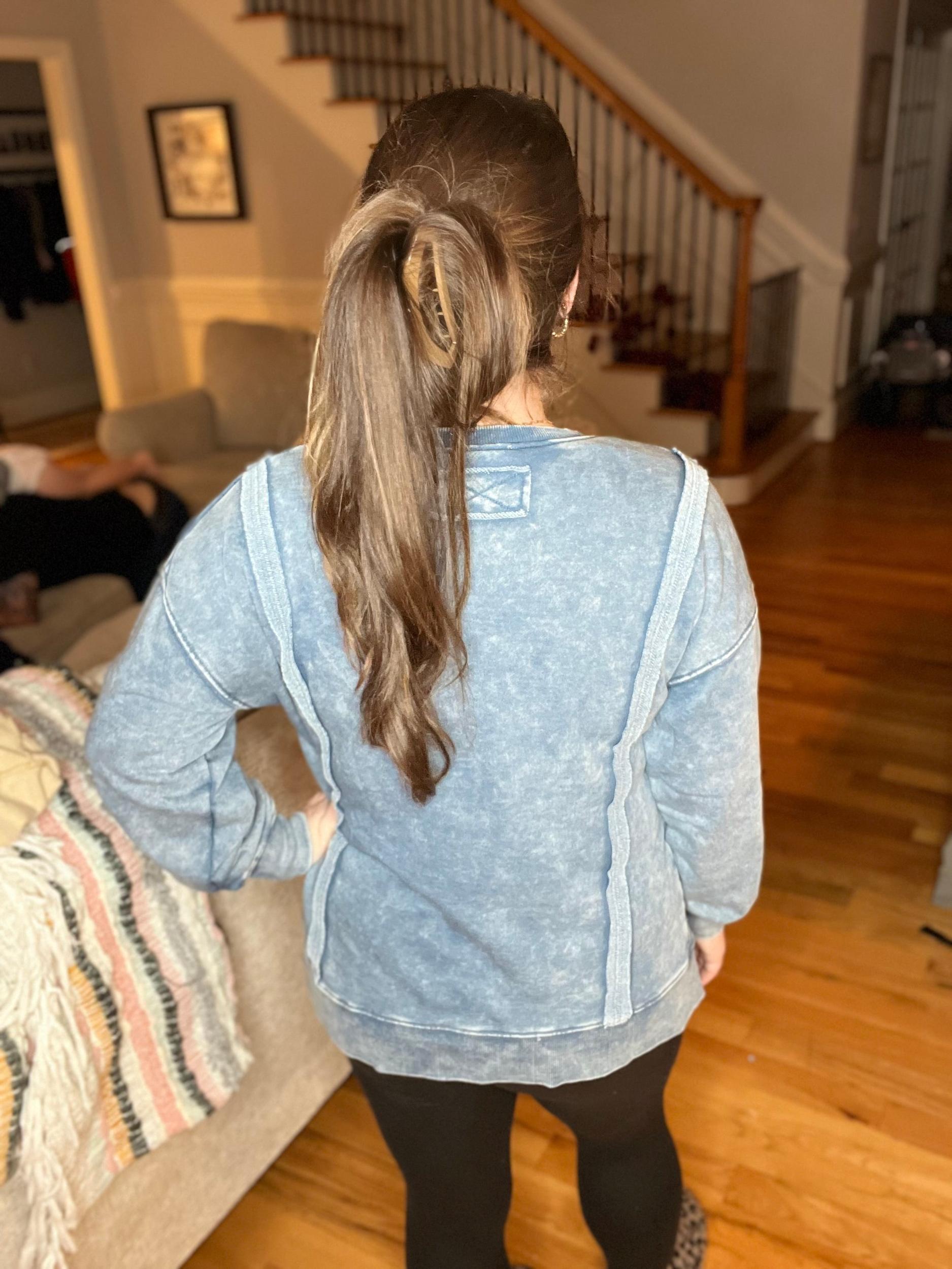 French Terry Top- Beige Product Image