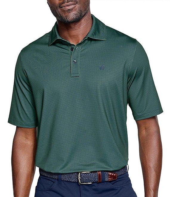 Johnston & Murphy XC4 Performance Stretch Cool Degree Mini Gingham Short Sleeve Polo Shirt Product Image