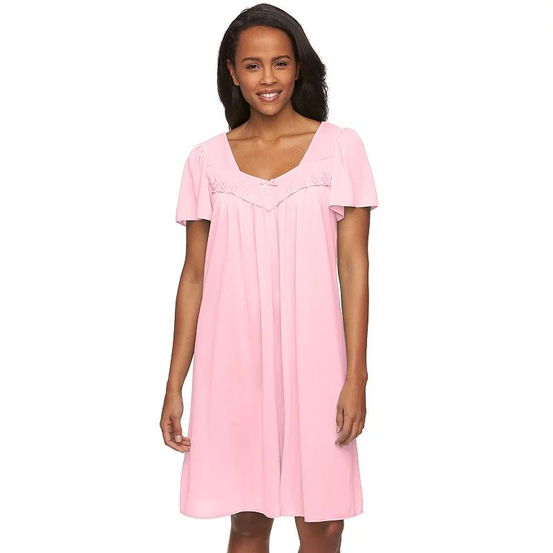 Women's Miss Elaine Essentials Short Tricot Nightgown,  Product Image