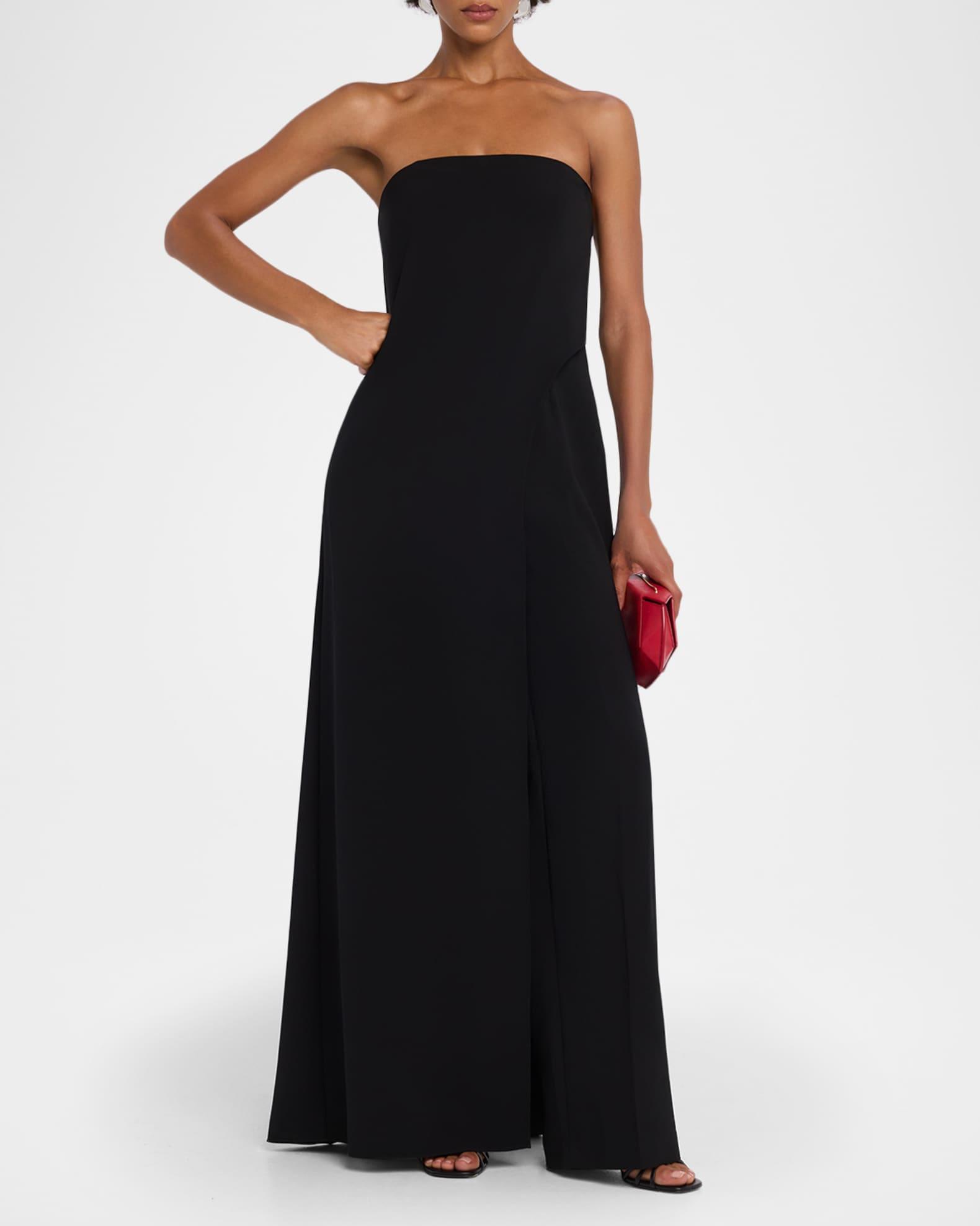 Jacqueline Layered Strapless Crepe Jumpsuit Product Image