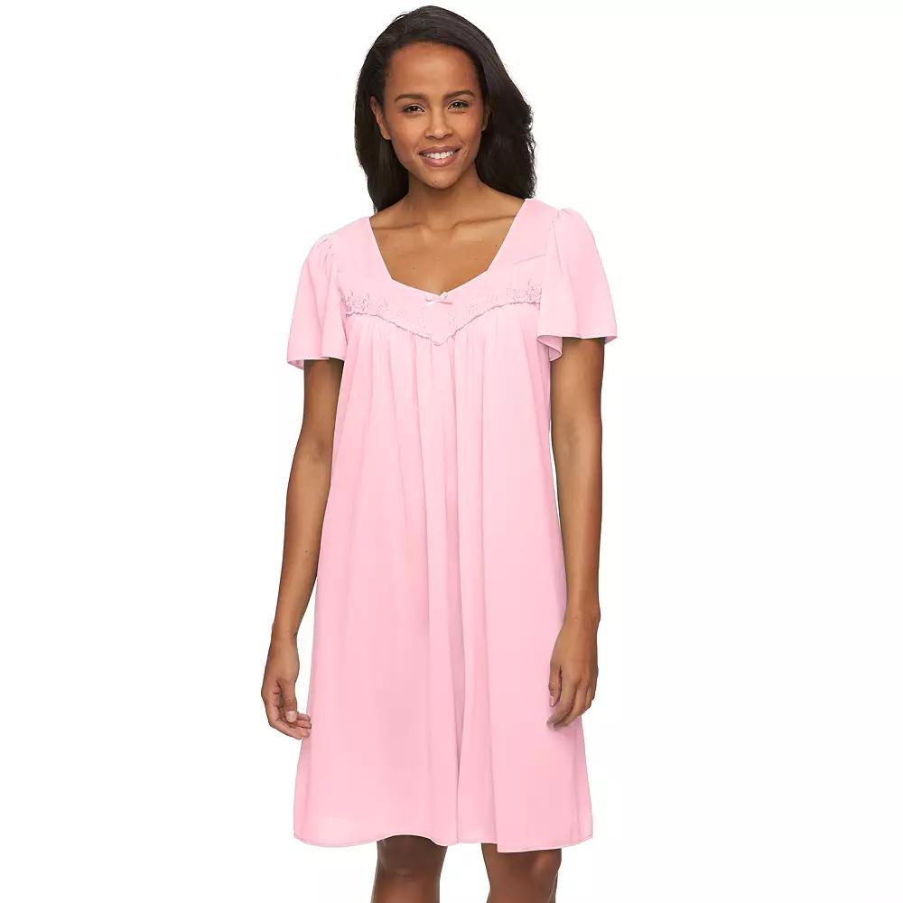 Women's Miss Elaine Essentials Short Tricot Nightgown,  Product Image