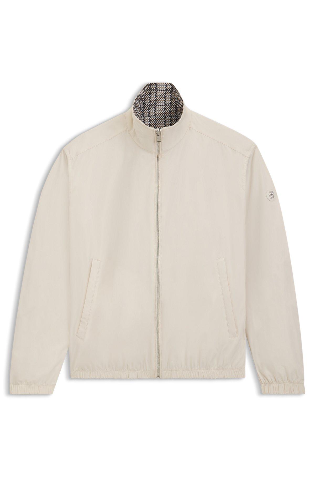 Water-repellent reversible jacket with check pattern Product Image