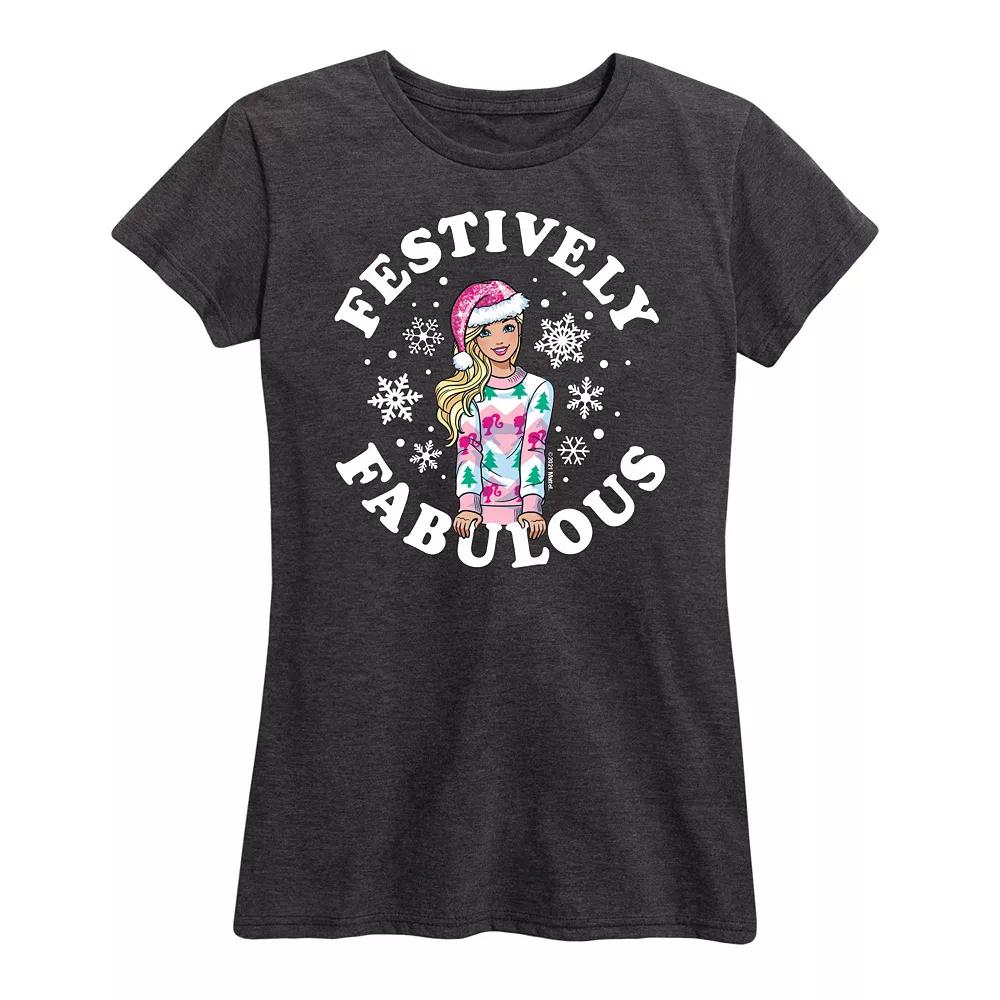 Women's Barbie® Festively Fabulous Graphic Tee, Girl's,  Product Image