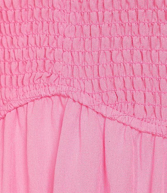 Blu Pepper Flutter Sleeve Smocked V-Neck Midi Dress Product Image