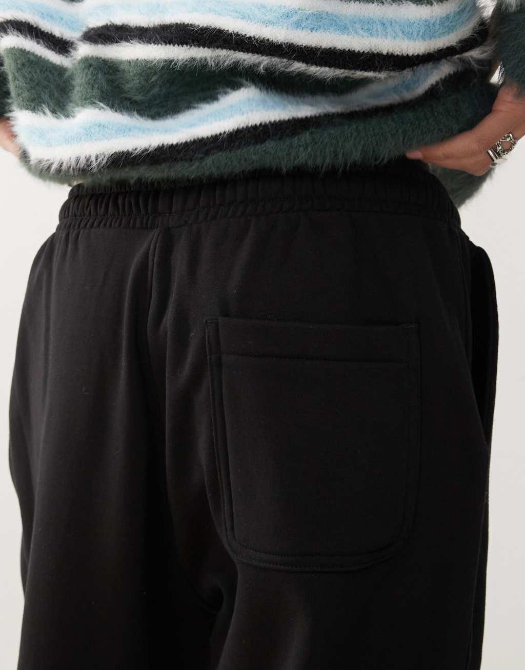 Weekday oversized sweatpants in black Product Image