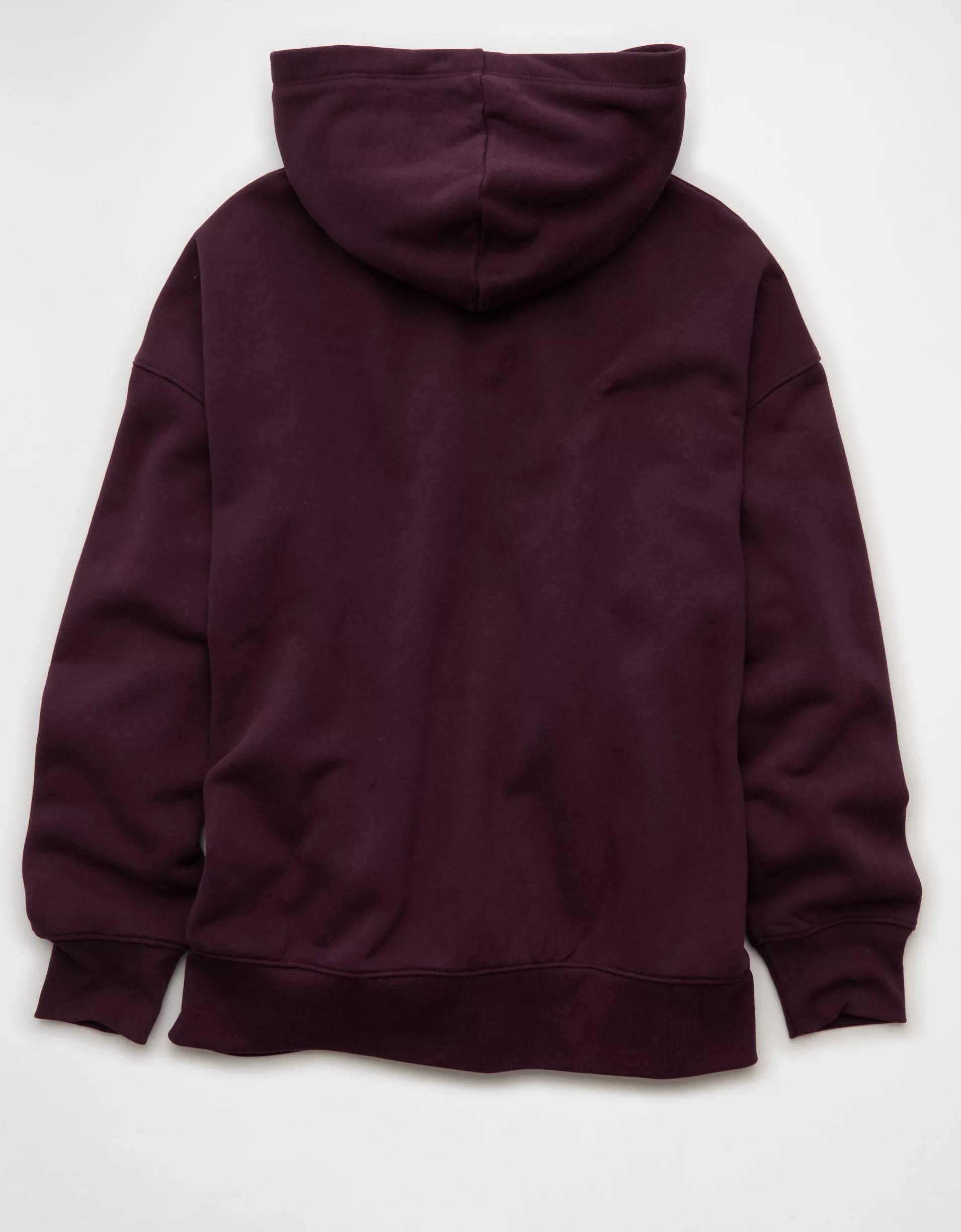 AE Everyday Luxe Oversized Zip-Up Hoodie Product Image