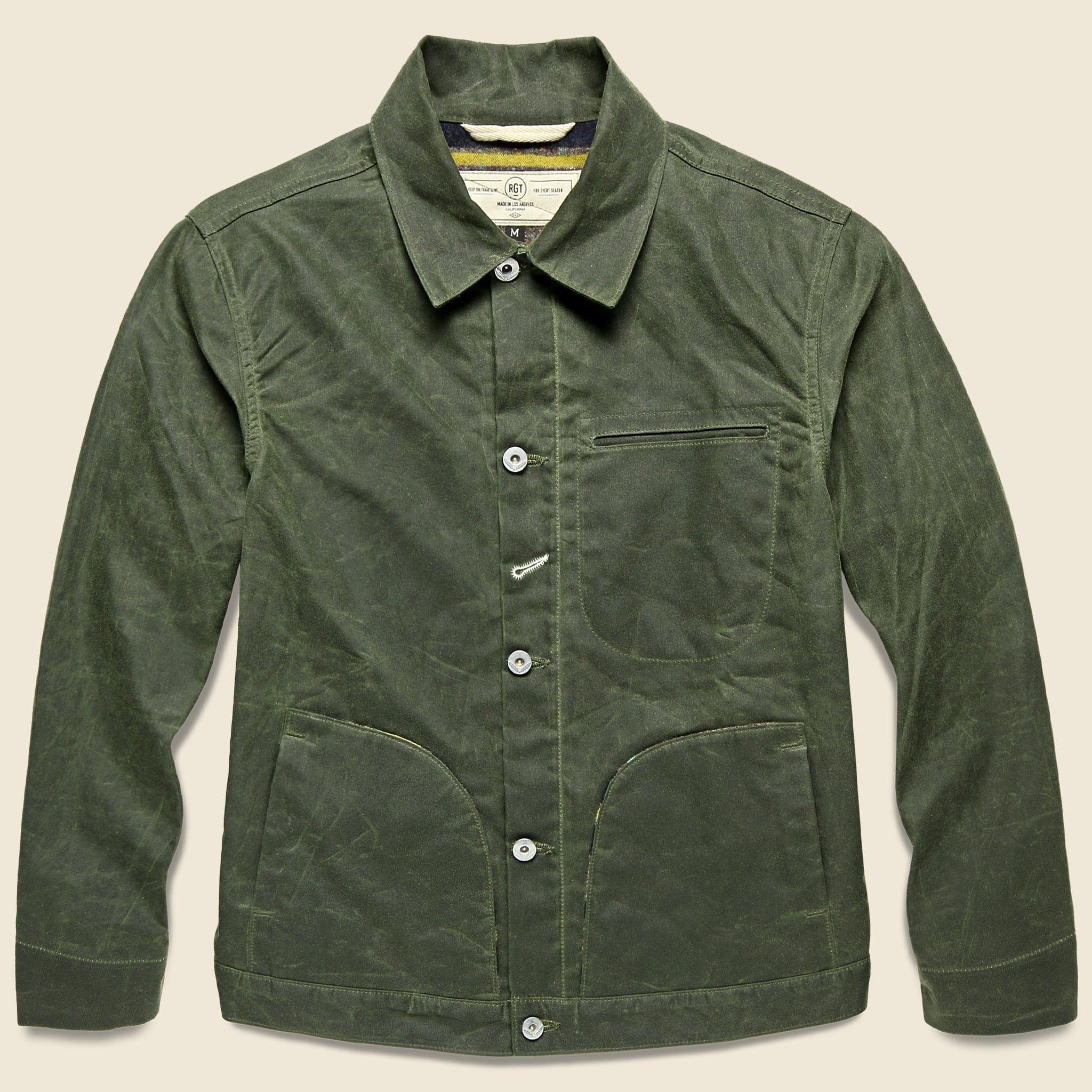 Supply Jacket - Blanket Lined Waxed Olive Ridgeline Product Image