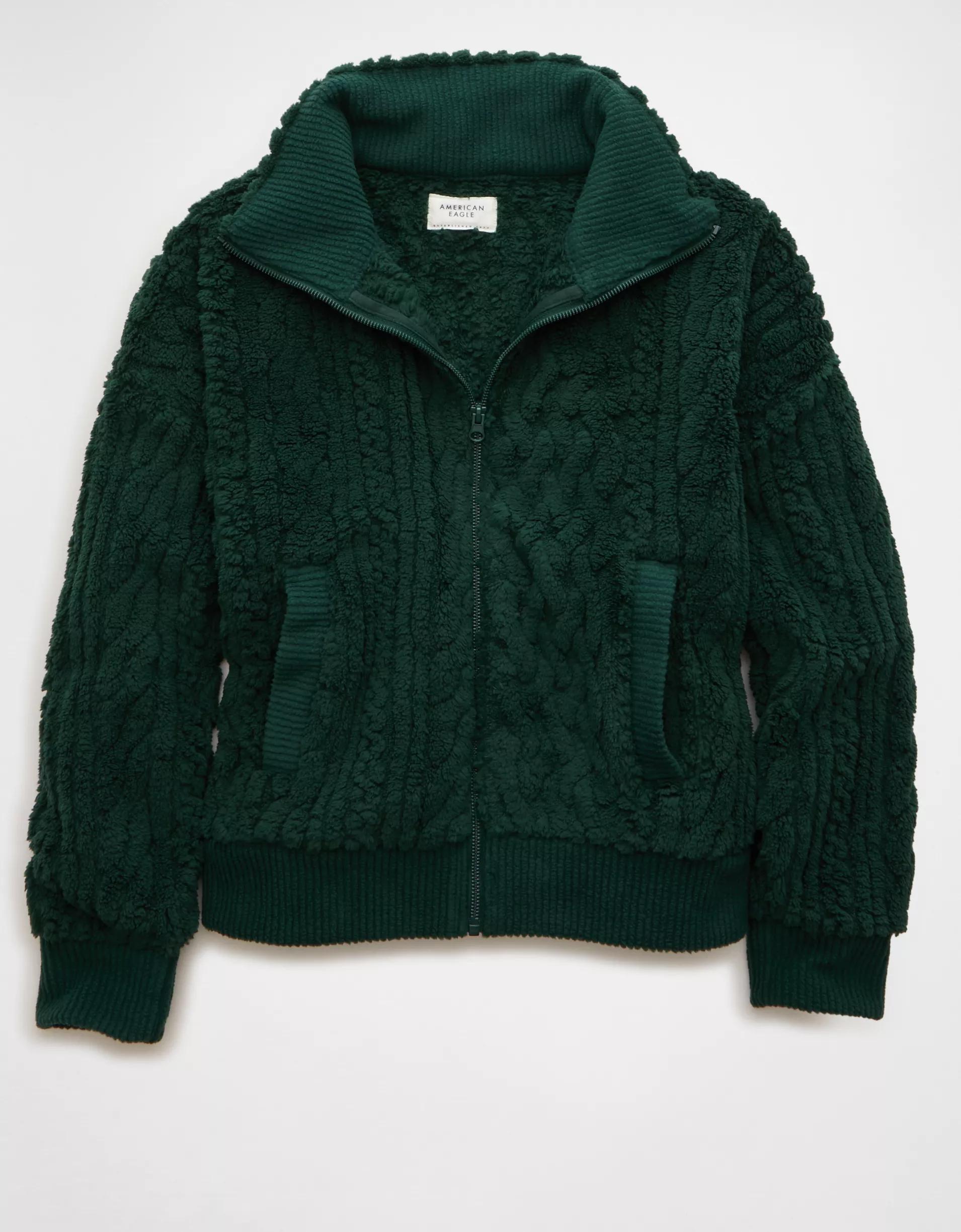 AE Cable Sherpa Full-Zip Sweatshirt Product Image