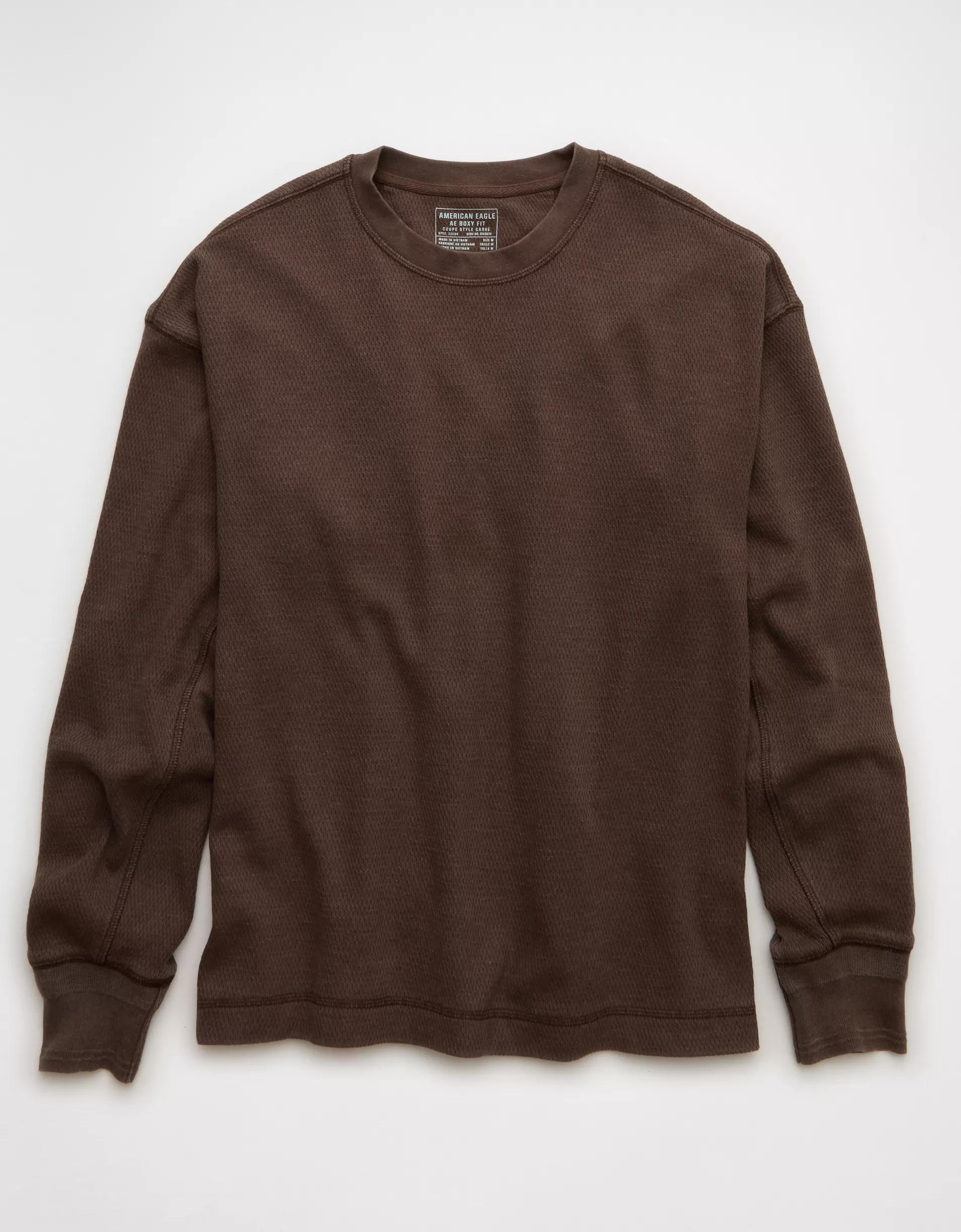 AE Boxy Washed Thermal Shirt Product Image