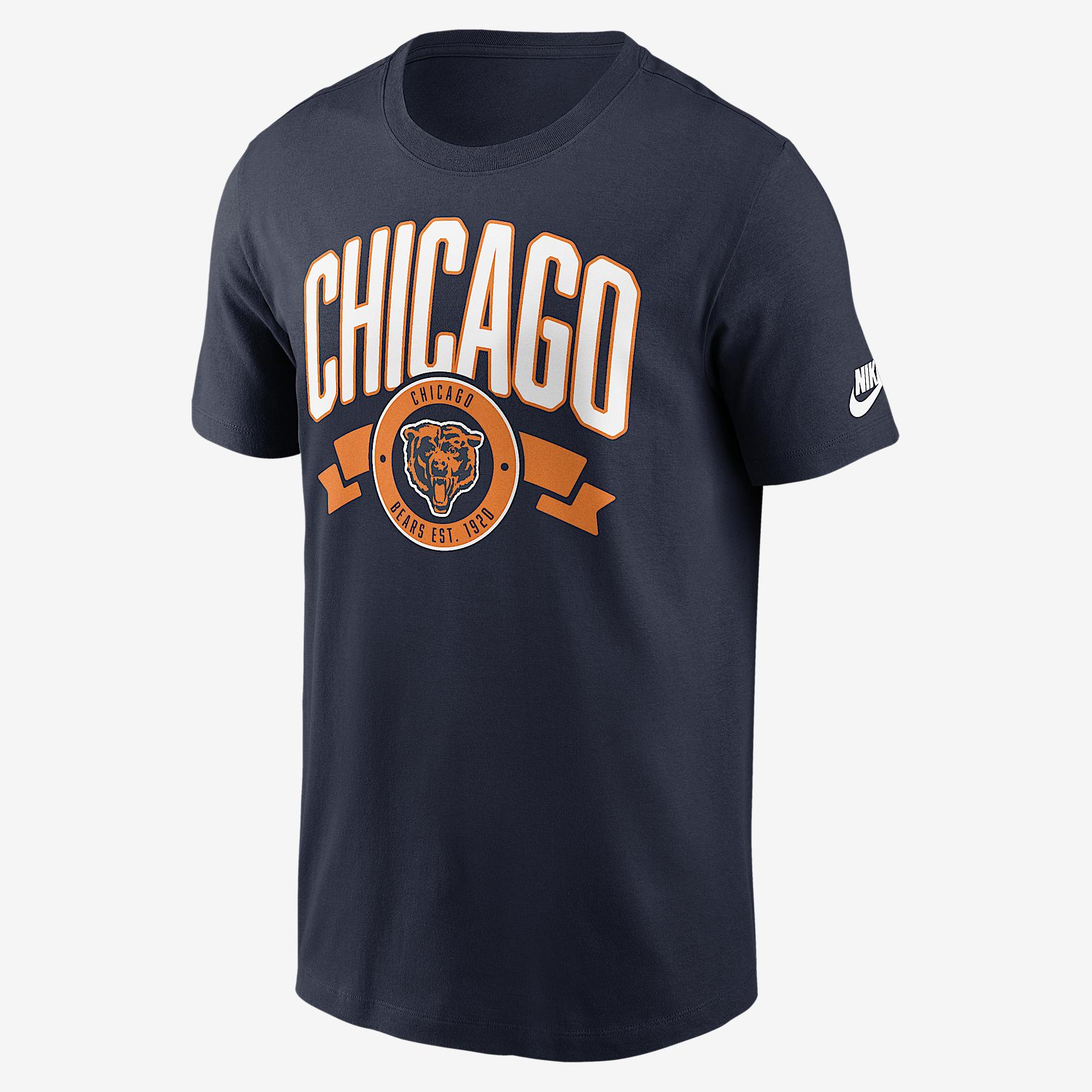Chicago Bears Rewind Front And Back Hit Essential Nike Mens NFL T-Shirt | N19941L7QV-93P Product Image