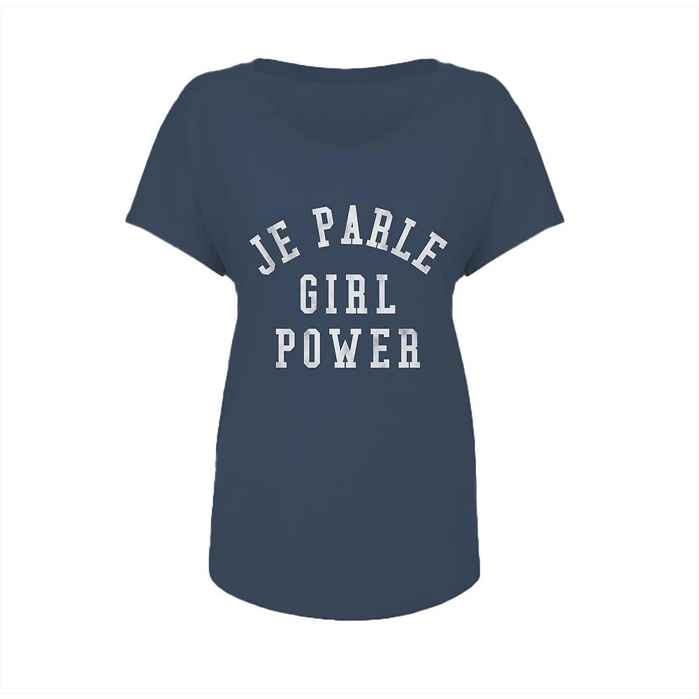 Junior's Grayson Threads Je Parle Graphic Tee, Women's, Size: Medium, Vintage Blue Product Image