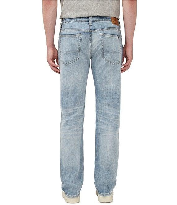 Buffalo David Bitton Crinkled Mid Blue Straight-Six Jeans Product Image