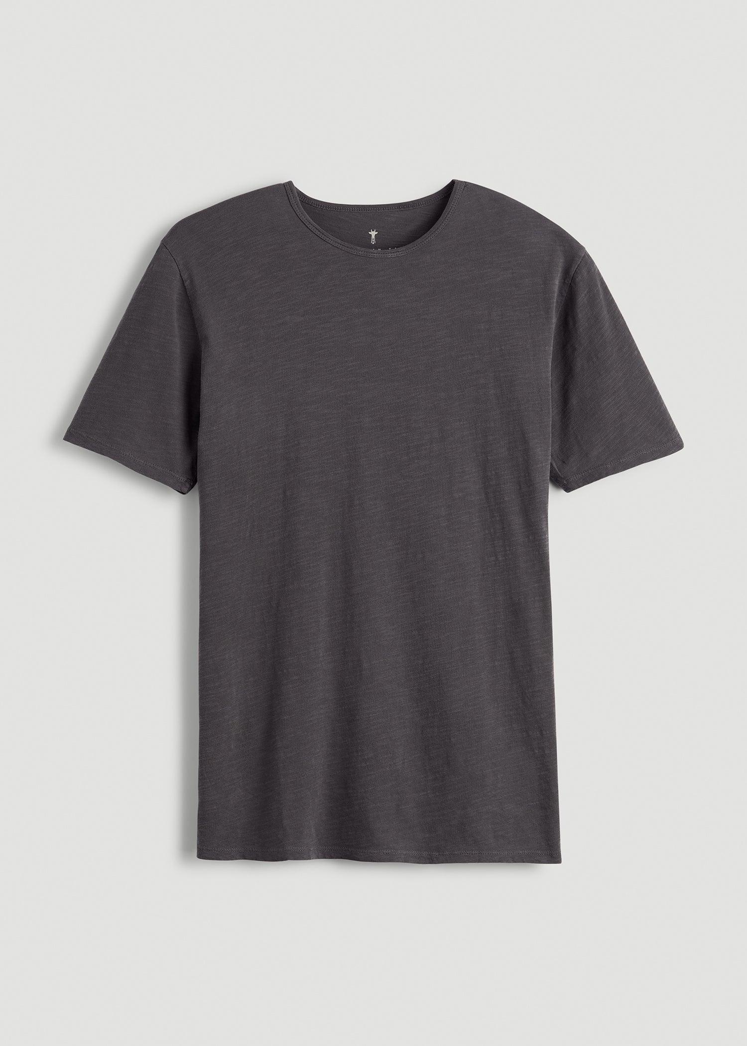 REGULAR-FIT Slub Tee for Tall Men in Charcoal Male Product Image