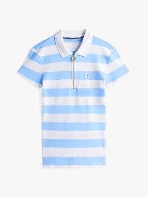 Slim Fit Rugby Stripe Zip Polo Product Image