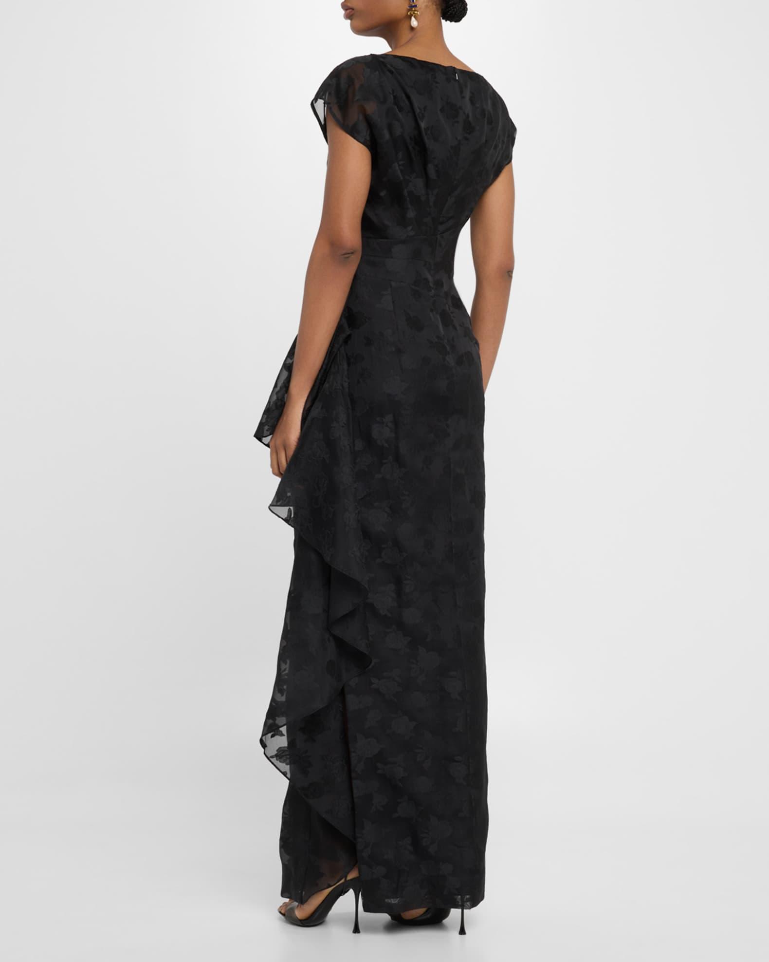 Florence Draped Short-Sleeve Fli Coupe Gown Product Image