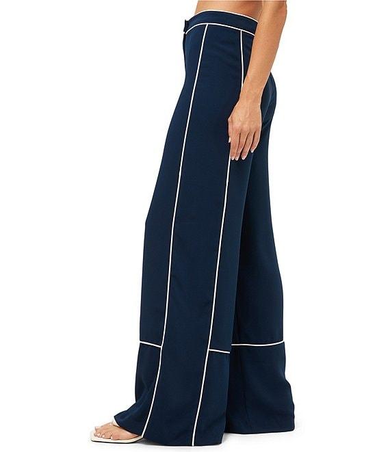 Trina Turk Rivals Mid Rise Wide Leg Pants Product Image
