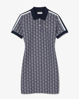 Slim Fit Monogram Jacquard Polo Dress Product Image