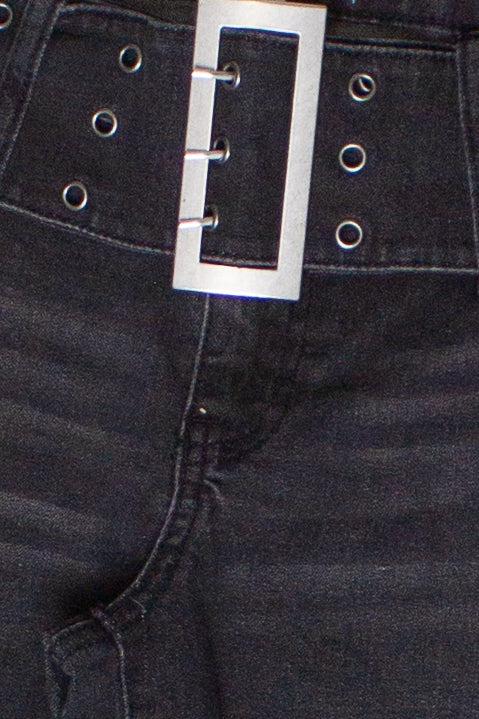 Low Rise Bootcut Belted Jeans Product Image