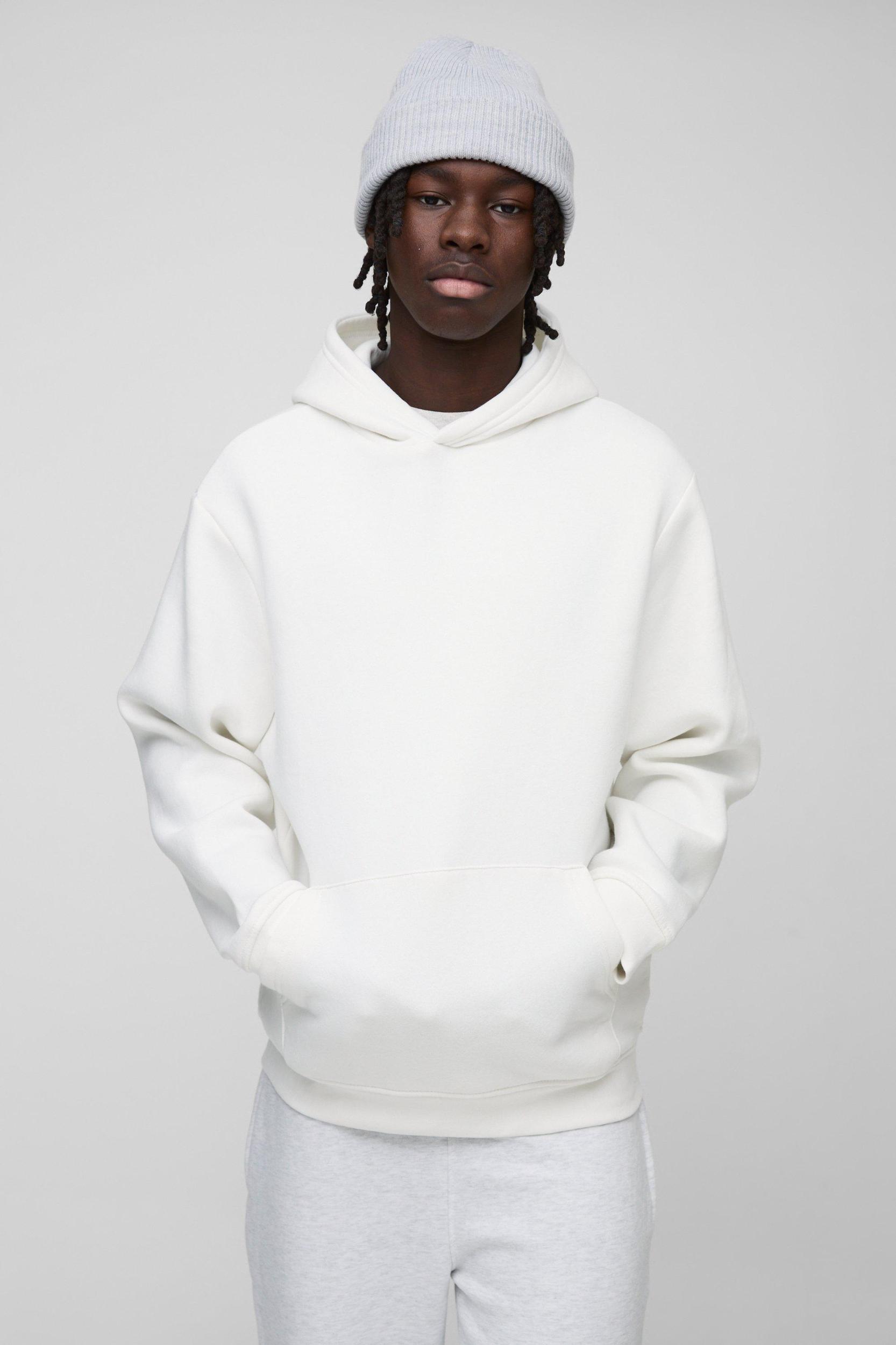 330GSM Regular Fit Over The Head Basic Hoodie | boohooMAN USA Product Image