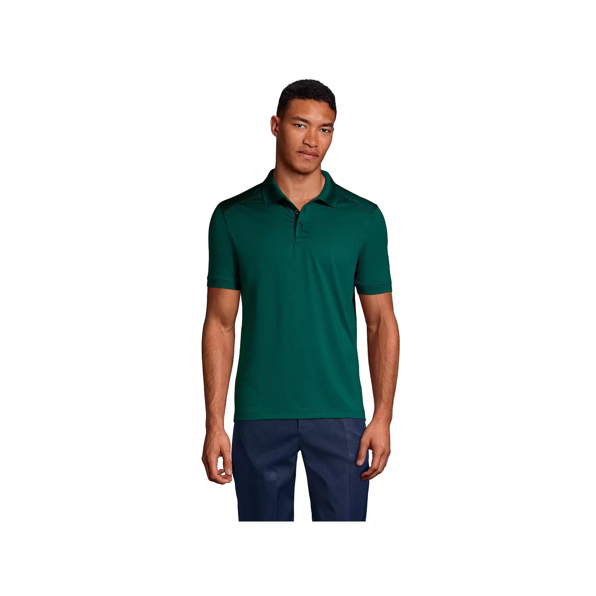 Men's Lands' End Short Sleeve Rapid Dry UPF 50 Polo Shirt,  Product Image