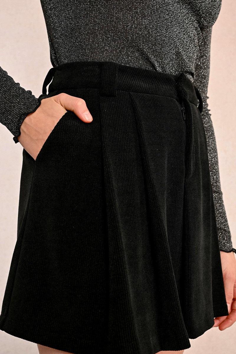 Short Skirt Pleated in Velvet Product Image