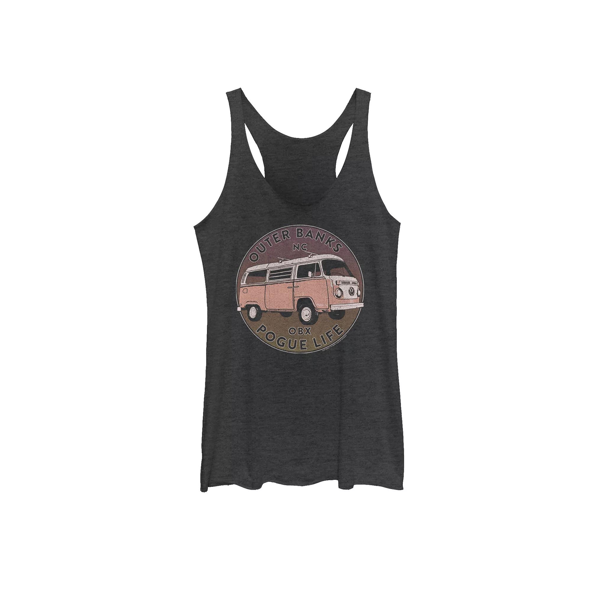 Juniors' Outer Banks OBX Pogue Life Graphic Tank Top, Girl's, Size: Small, Black Grey Product Image