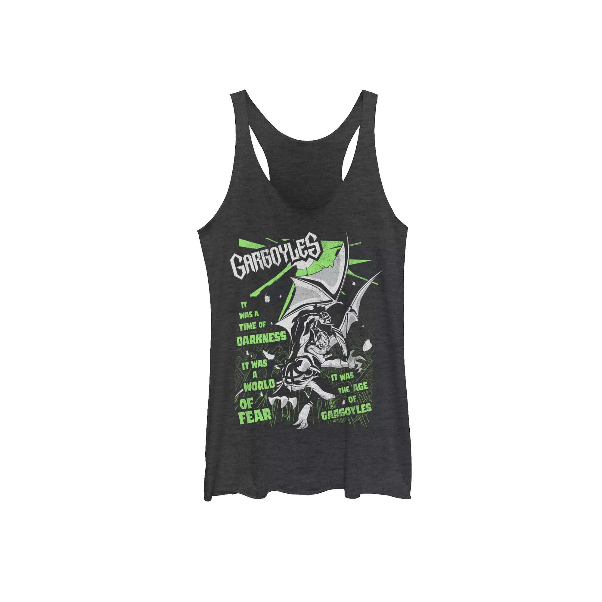 Juniors' Gargoyles Neon Paint Splatter Poster Racerback Graphic Tank Top, Girl's, Size: XS, Black Grey Product Image