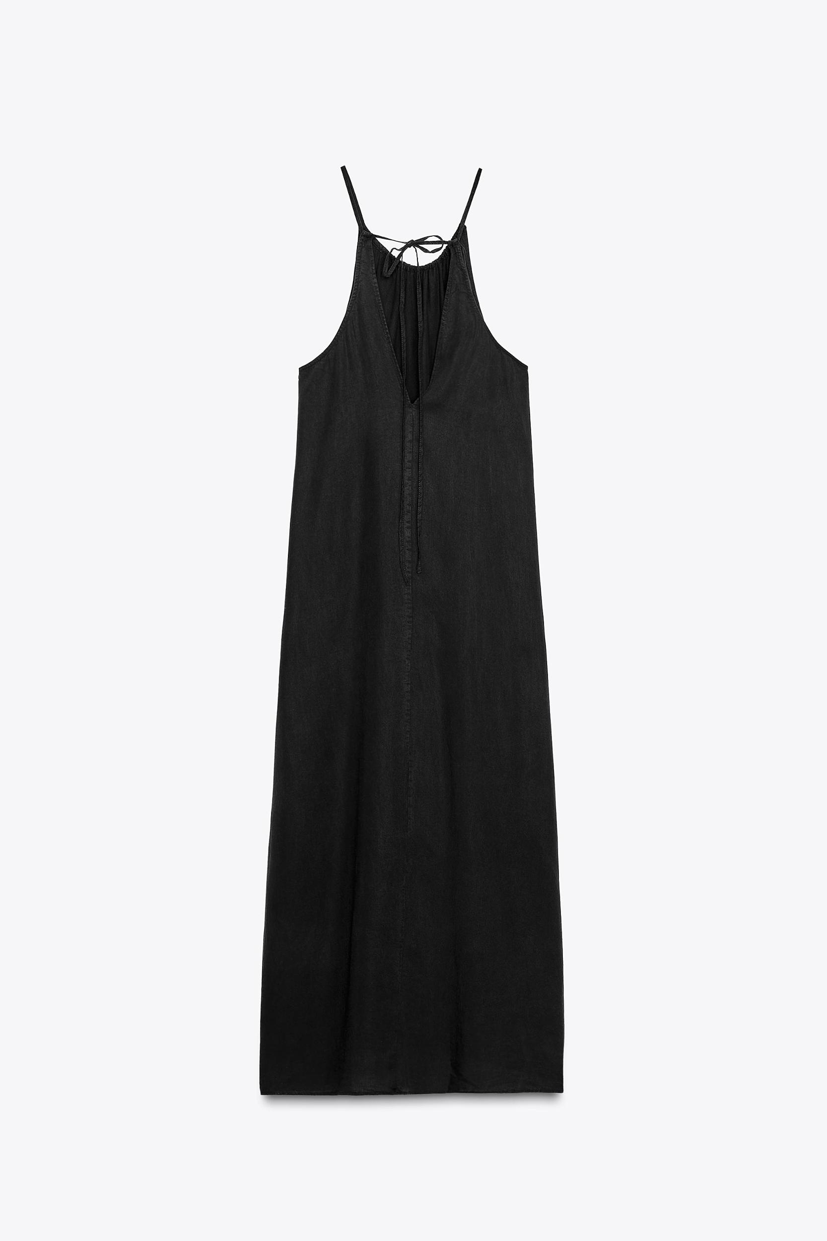 GATHERED HALTER DRESS Product Image