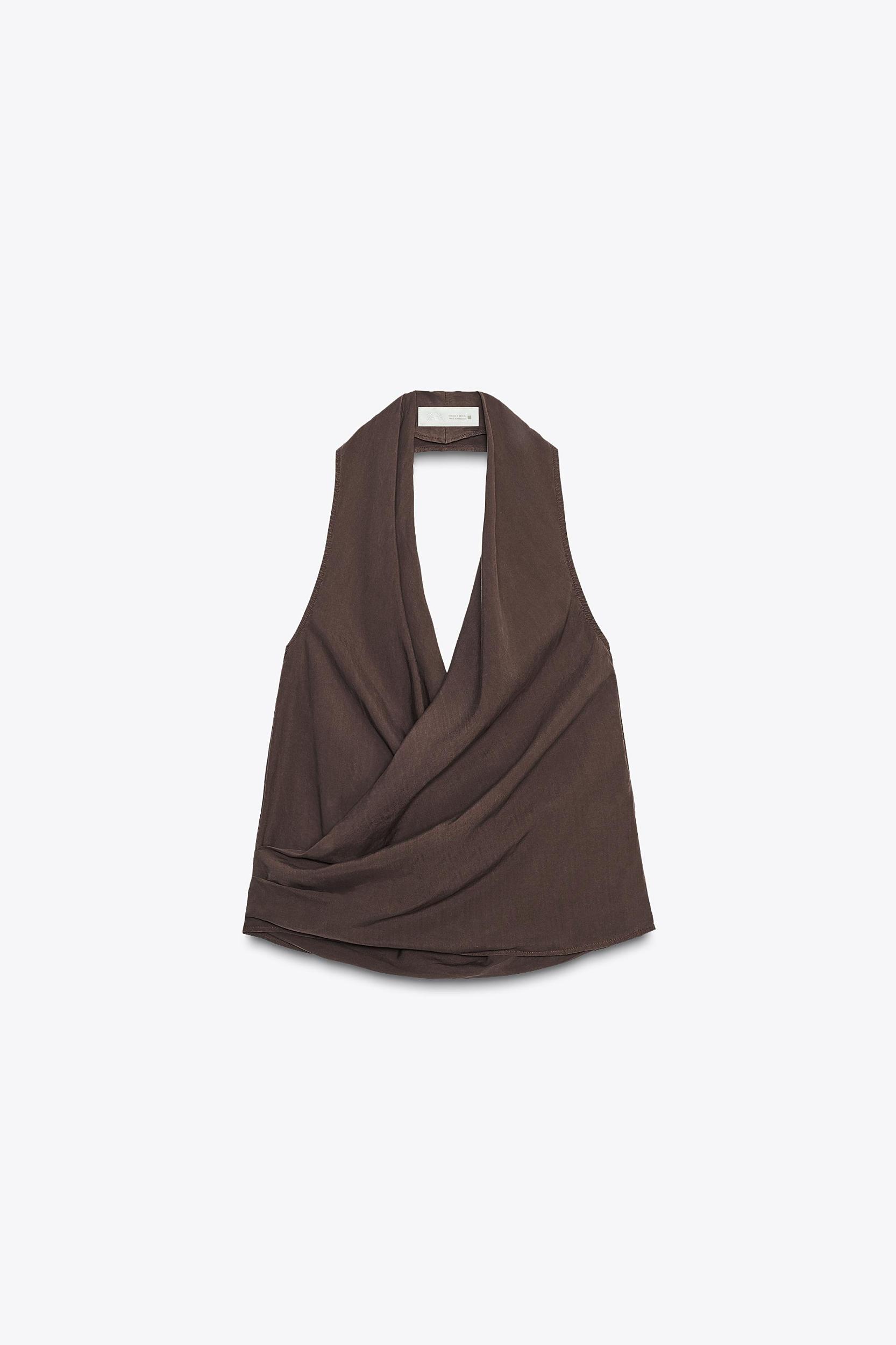 DRAPED HALTER TOP Product Image