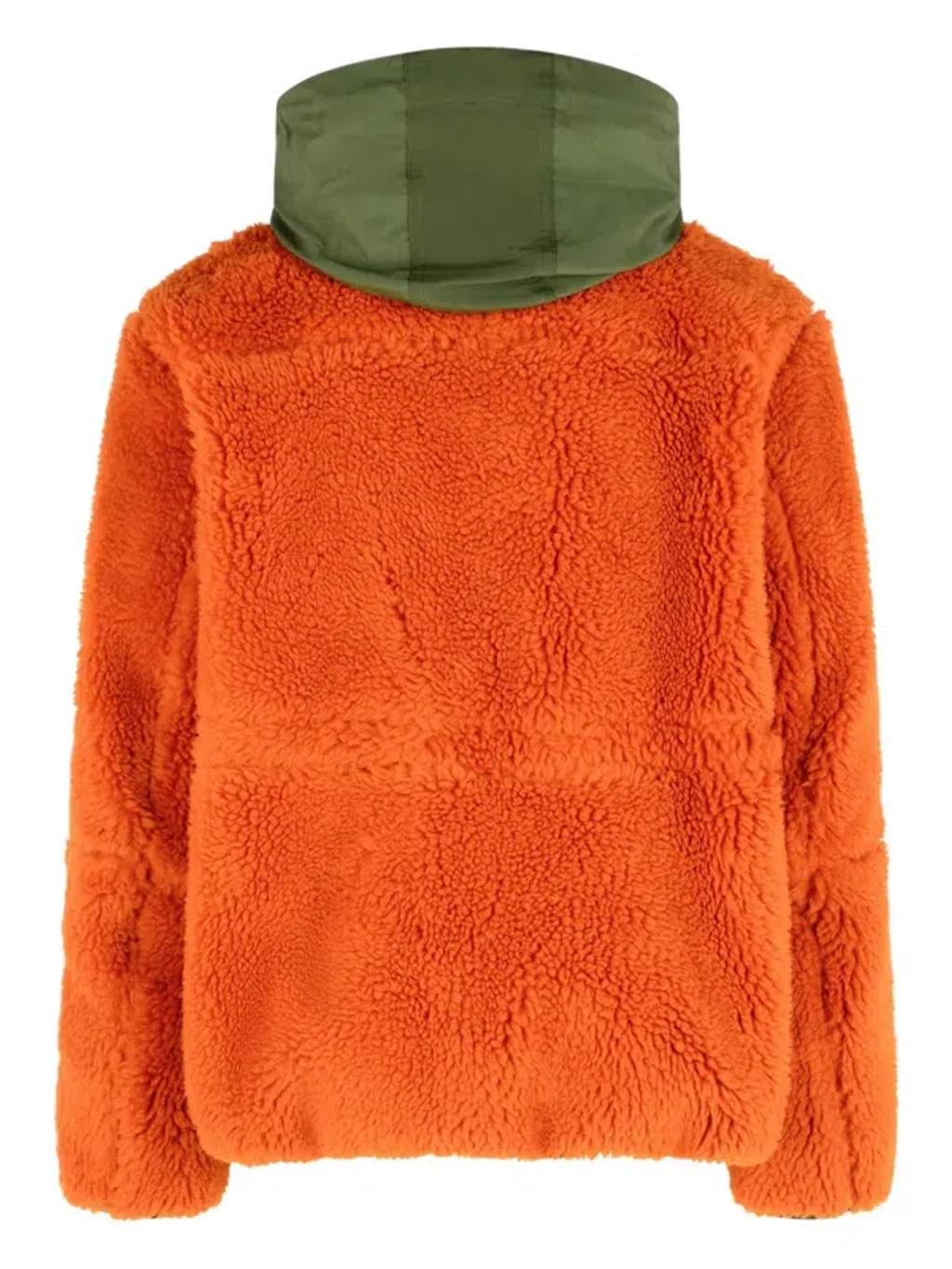 SACAI Wool-blend And Canvas Jacket In Orange Product Image