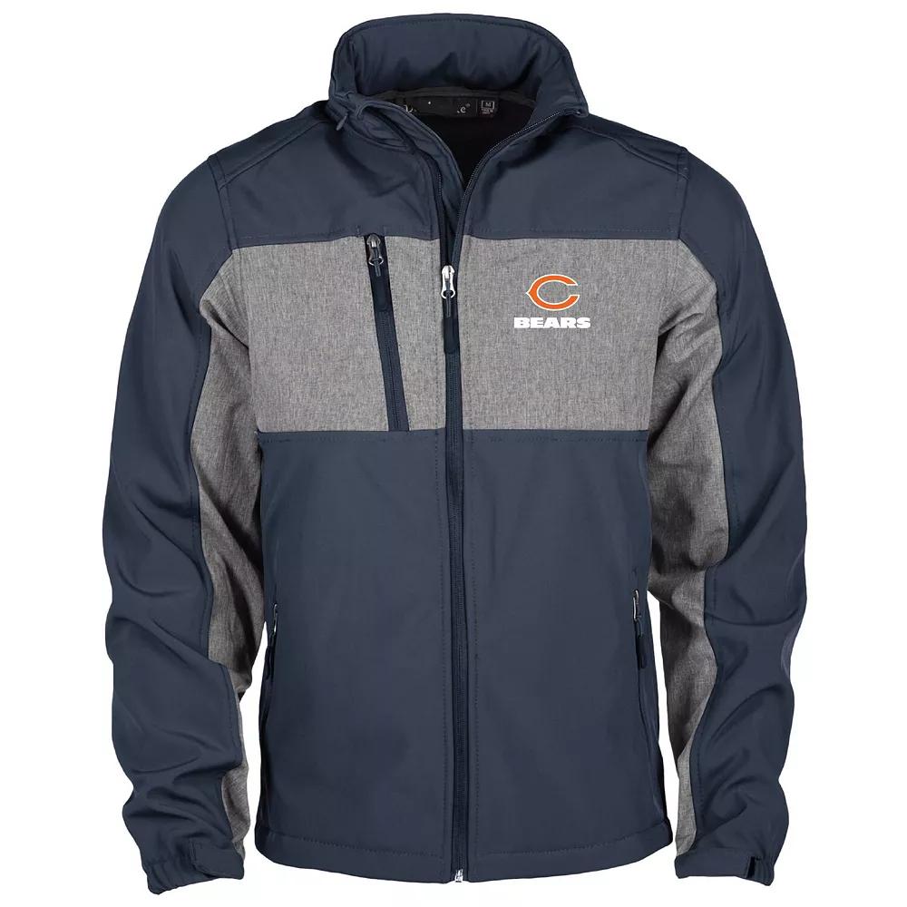 Men's Dunbrooke Navy Chicago Bears Circle Zephyr Softshell Full-Zip Jacket, Size: Large, Blue Product Image
