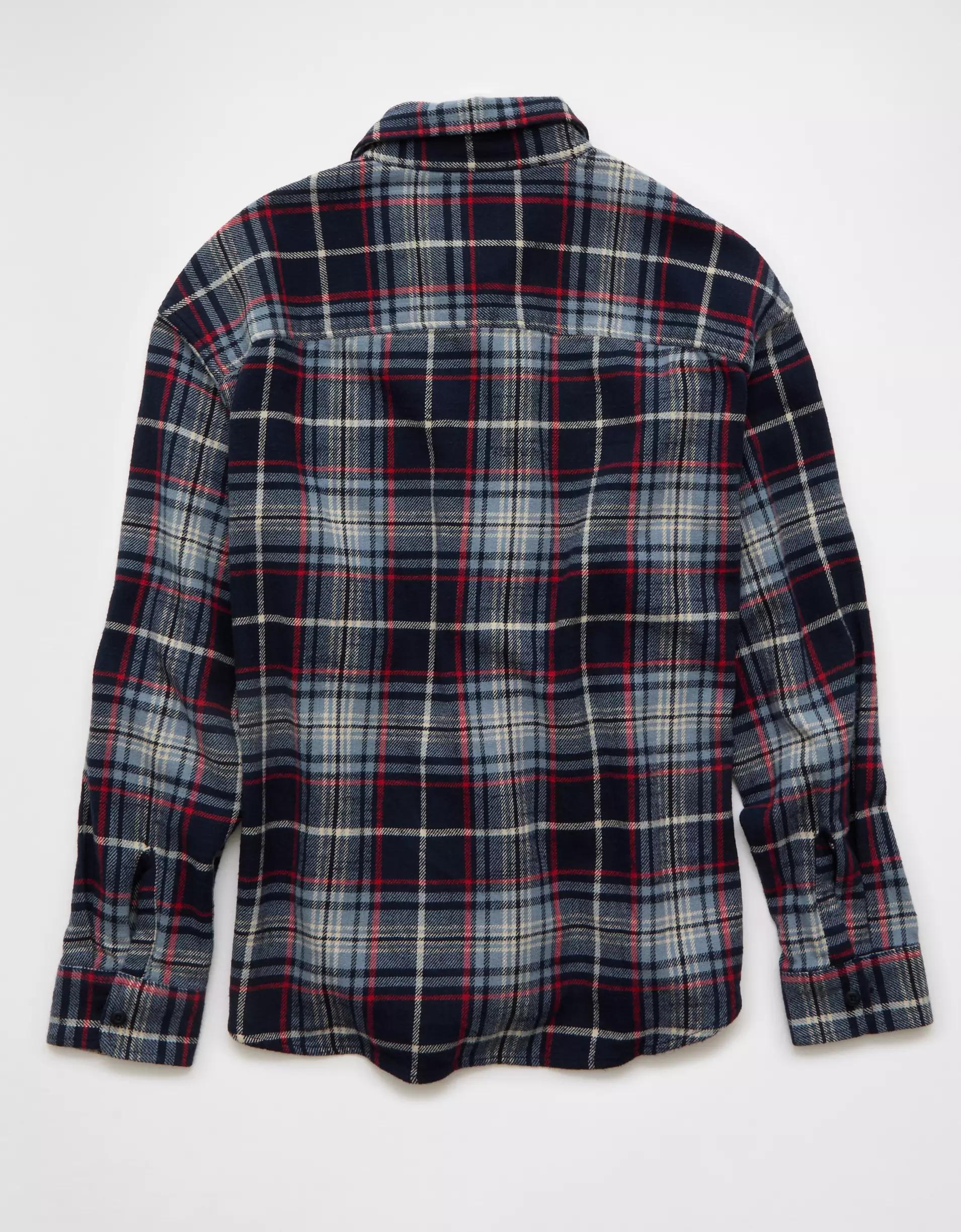AE Boxy Flannel Shirt Product Image
