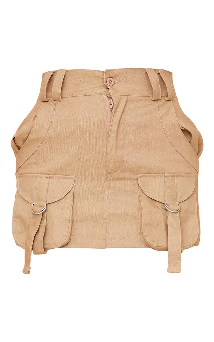 Stone Cargo Pocket Detail Micro Mini Skirt Product Image