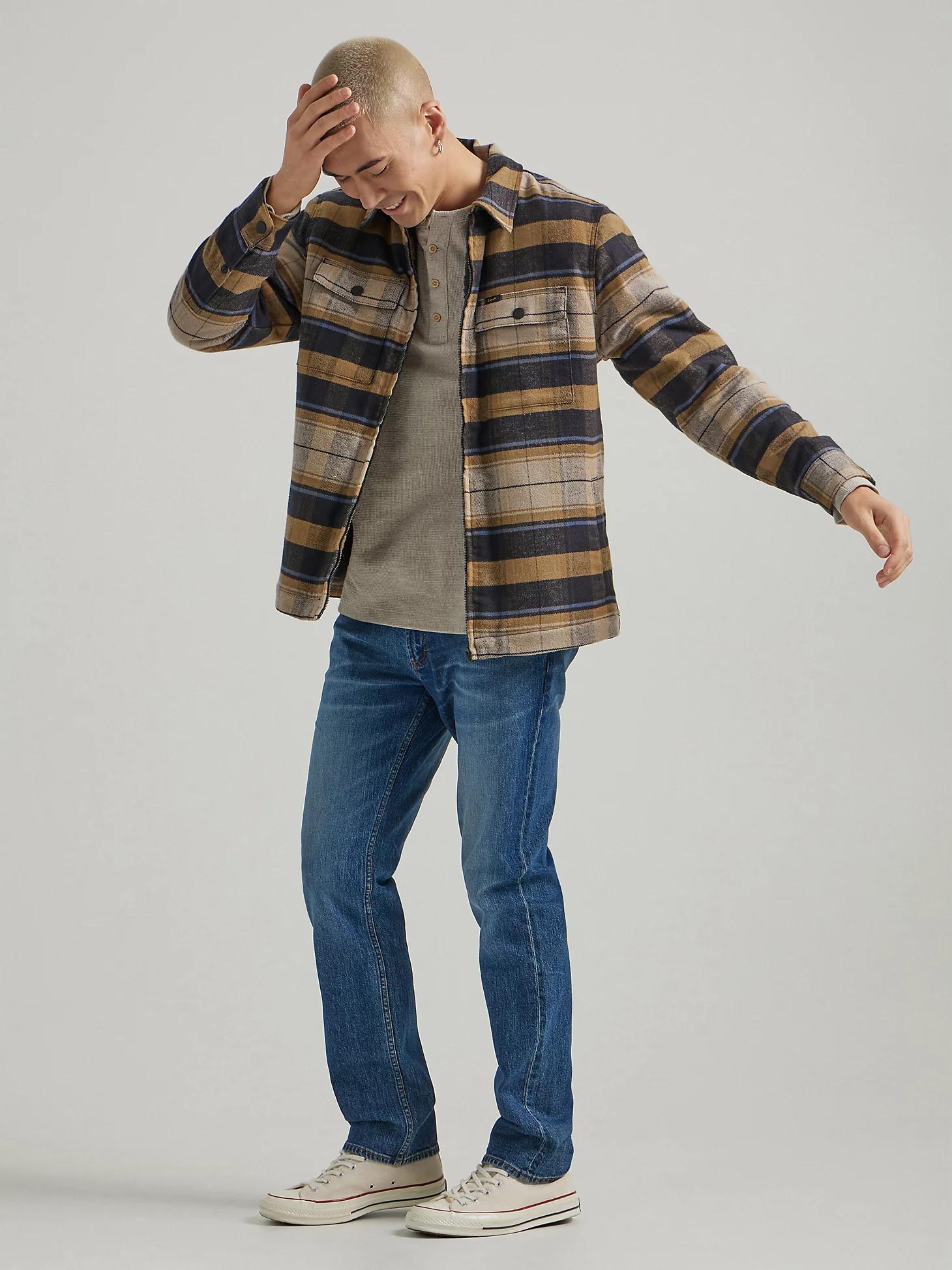 Men's Sherpa Lined Flannel Overshirt | Men's Tops & Tees | Lee® Product Image