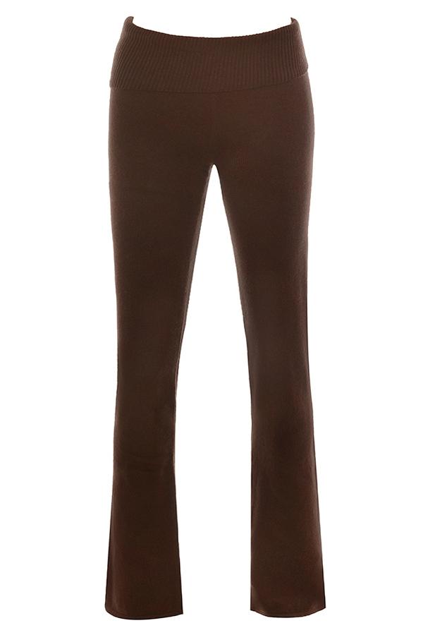 Ama  chocolate cashmere blend trousers - sale Product Image