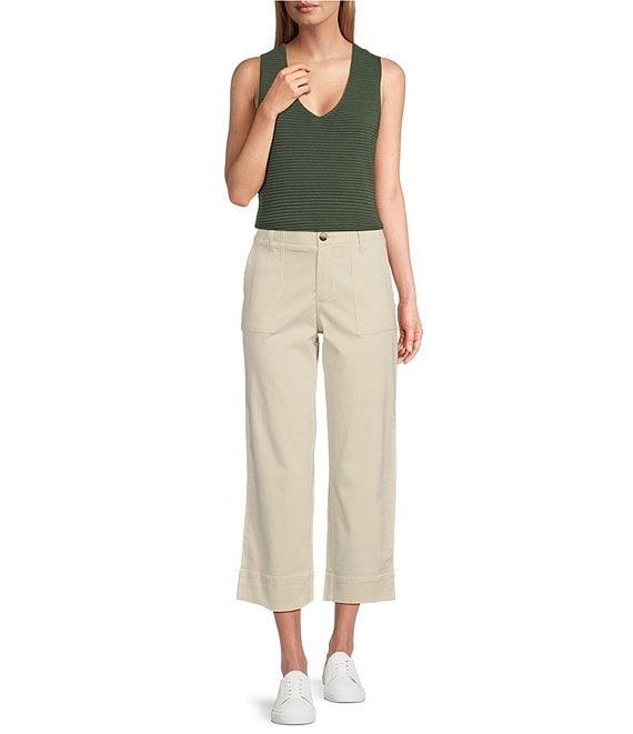 Tommy Bahama Boracay Stretch Sateen Cropped Wide Leg Pocketed Field Pants Product Image
