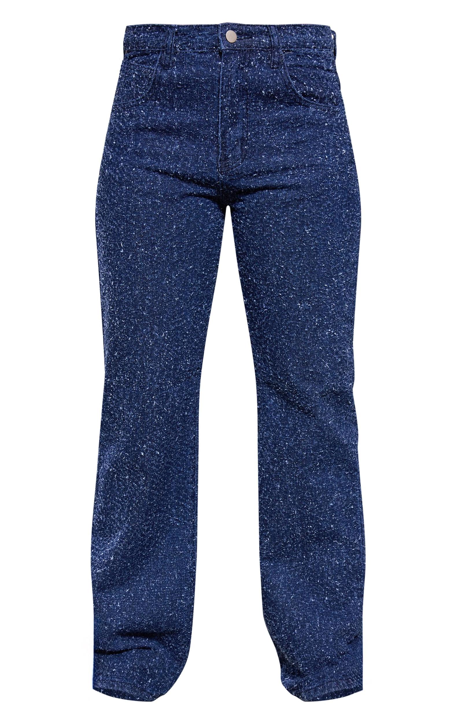 Indigo Bobble Denim High Waist Wide Leg Jean Product Image