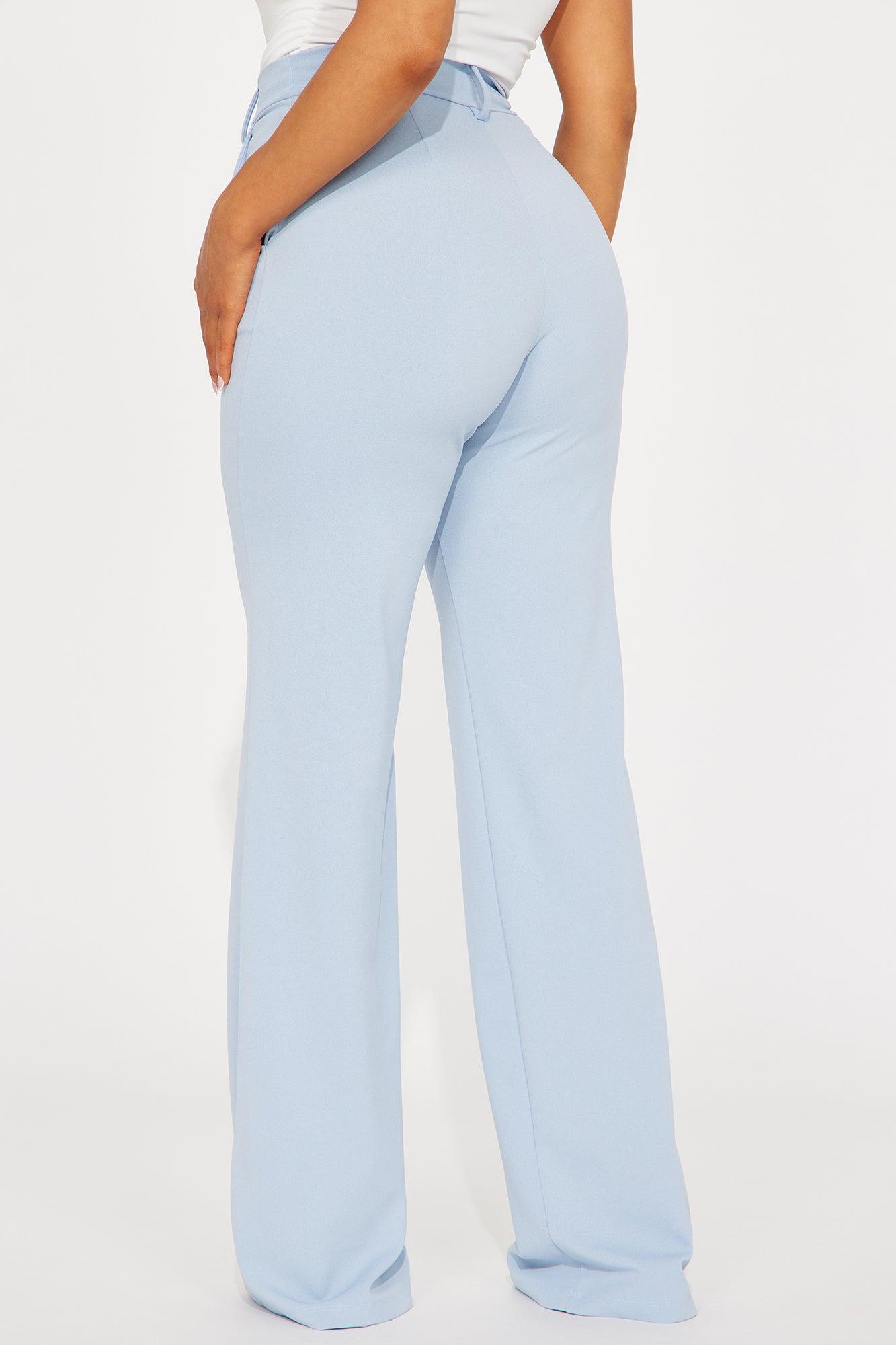 Heidi Wide Leg Trouser Pant - Slate Blue Product Image