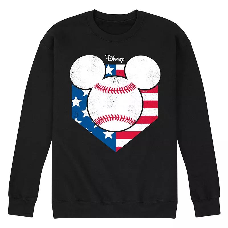 Disney's Mickey Mouse Men's Baseball Flag Fleece Sweatshirt,  Product Image