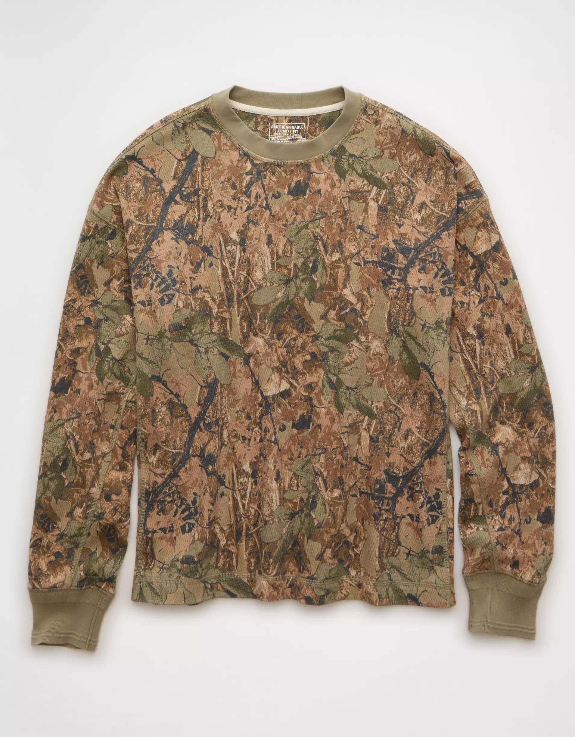 AE Boxy Washed Thermal Shirt Product Image