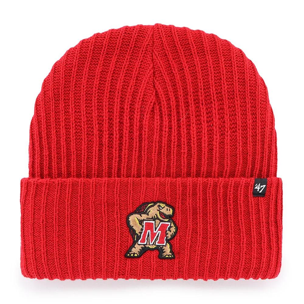 Men's '47 Red Maryland Terrapins Harbor Cuffed Knit Hat Product Image