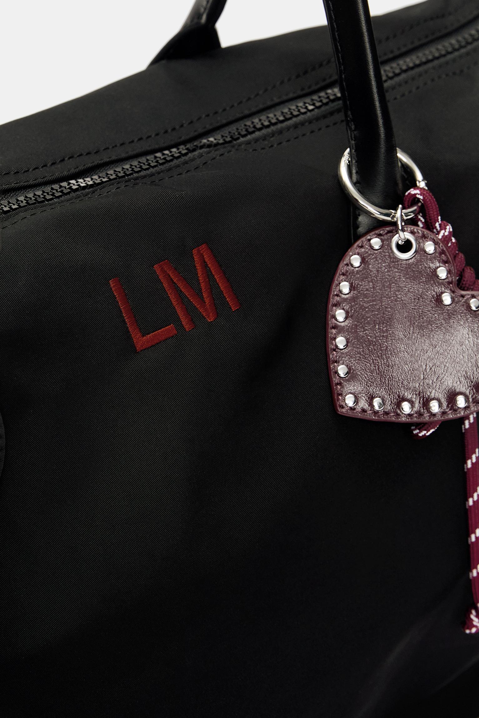 Nylon shopper bag with charm detail Product Image