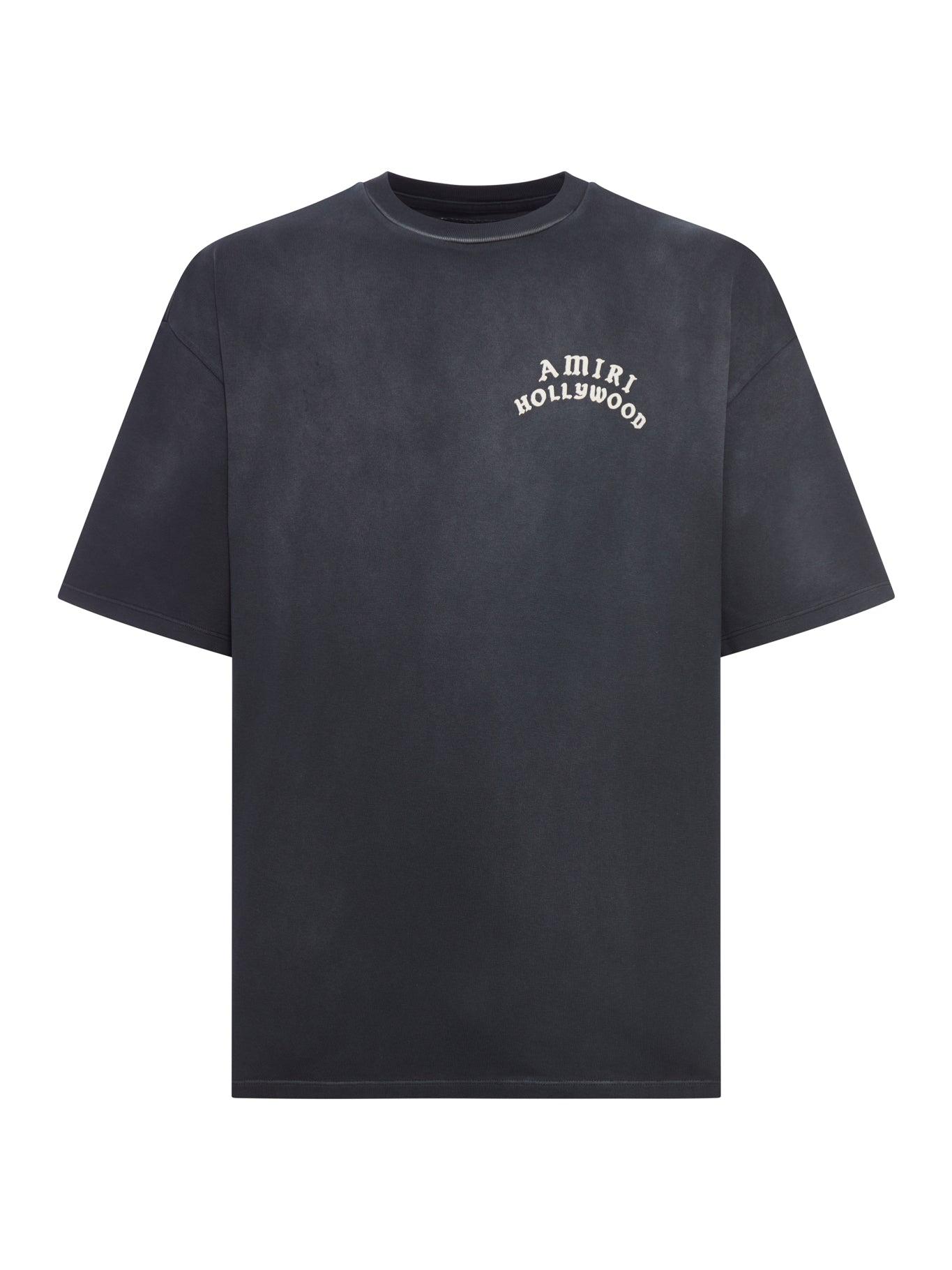 AMIRI Black Crewneck T-shirt With Logo Lettering On Front And Rear Product Image