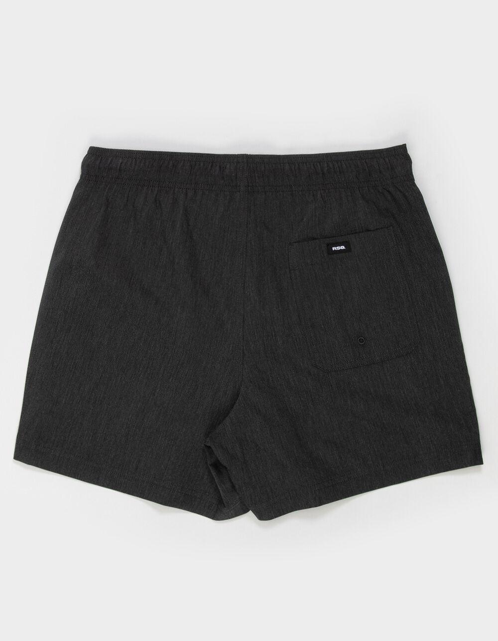 RSQ Mens Solid Swim Shorts - BLACK Product Image