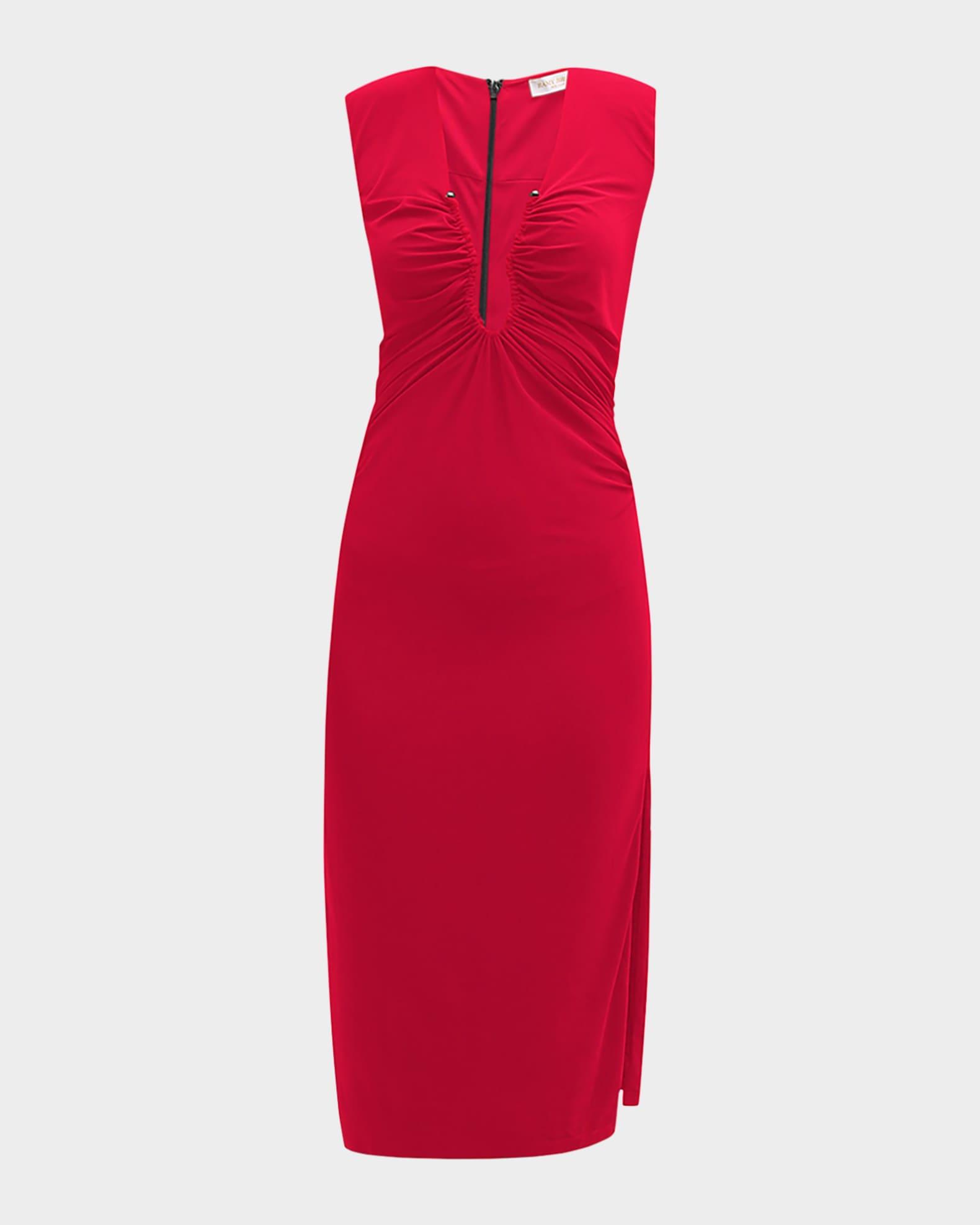 Elena Gathered Midi Dress Product Image