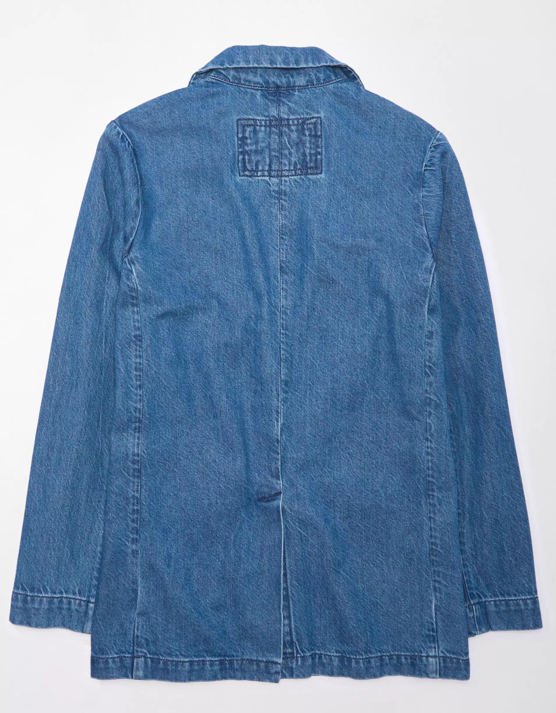 AE Oversized Denim Blazer Product Image