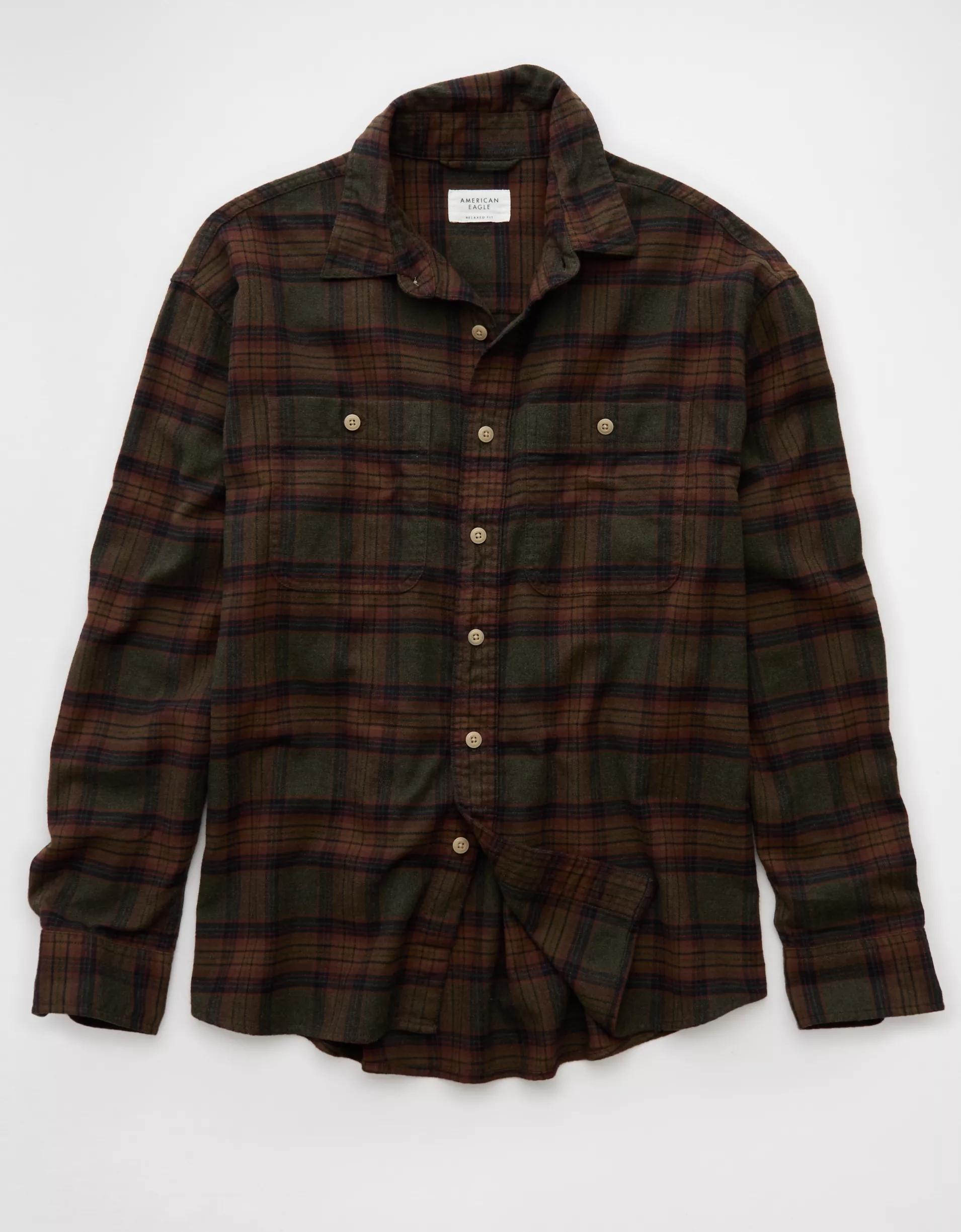 AE Relaxed Fit Everyday Flannel Shirt Product Image