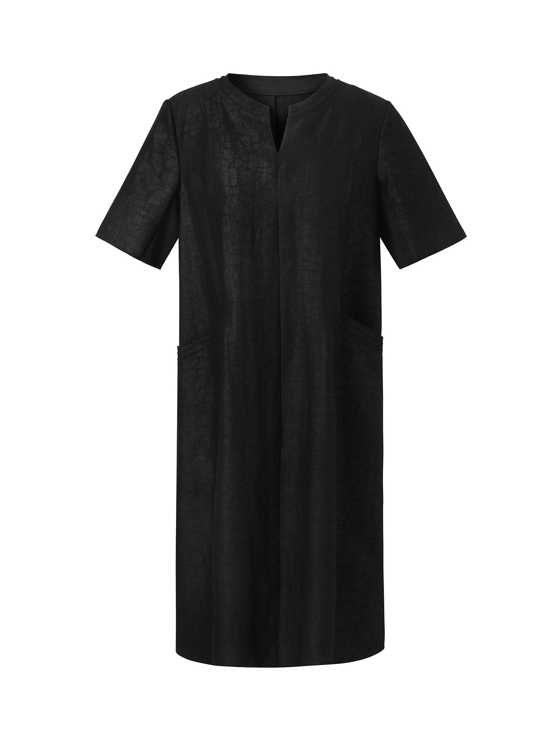 18MM Xiang Yun Silk Pockets Women Loose Fit Midi Dress Product Image