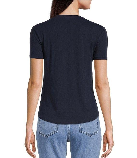 Antonio Melani Pamela Short Sleeve Knit Cotton Tee shirt Product Image