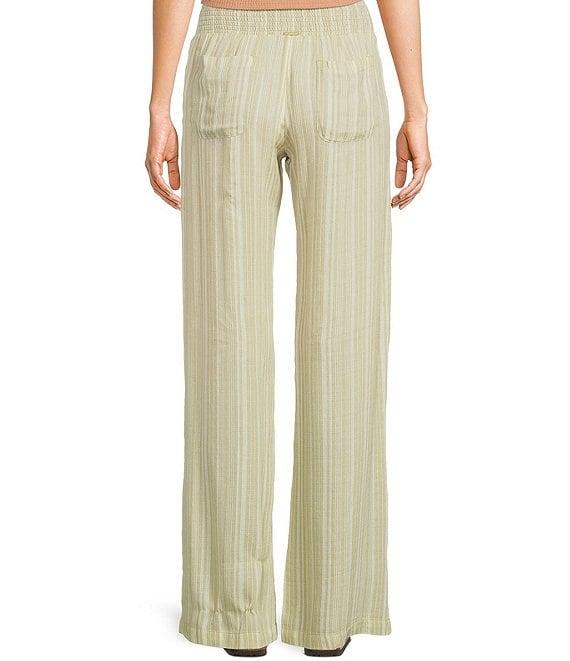 Billabong New Waves High Rise Smocked Striped Pants Product Image